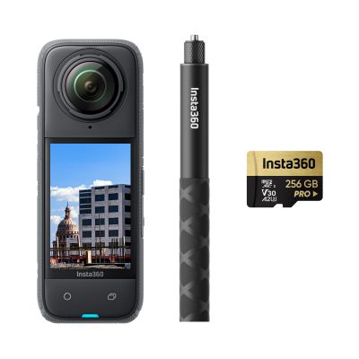 Insta360 X4 Construction Bundle - 360 Construction Camera, 8K30fps 360 HDR Video, 72MP Photo, 11K Timelapses, Supports DroneDeploy, OpenSpace, Cupix, Oculo, WhiteHelmet, Reconstruct, SoftRoid & More