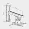 SABALON Projector Stand Universal Projector Stand Aluminum Alloy 360 Projector Wall Mount Full Motion Retractable Universal Projector Hanger Bracket Projector Shelf(B) view 2