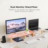 AFOOYO Dual Monitor Stand Riser, Adjustable Rainbow Cloud Desktop Organizer for 2 Monitors, Flexible Length & Angle Computer Stand for Laptop, PC, Printer, Home Office Use - Pink view 2