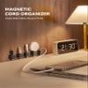 9 Pack Cable Management Cord Holder, JOYROOM Magnetic Cable Clips Adhesive Wire Hider, Cord Organizer for Desk Bedside Nightstand Table Desktop USB Wall Car Office Workspace Accessories, Black view 2