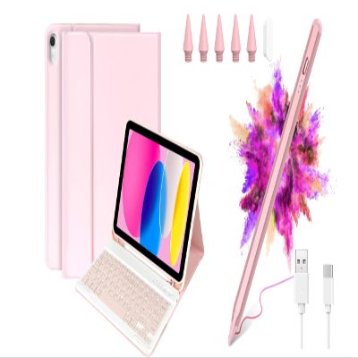 Apple Pencil & iPad 10th Generation Case with Keyboard(10.9",2022)(Only Compatible with 10th Generation 2022)-Keyboard Case with Pencil Holder,Detachable Bluetooth Keyboard Smart Case for iPad 10.9" 1