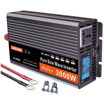 3000/4000/5000/6000w Pure Sine Wave Power Inverter,Dc 12/24/48/60v to Ac 110/220v Converter with LCD Display,for Travel,Camping,3000W-12Vto110V