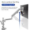 ELUKHT Dual Monitor Desk Mount Stand, Full Motion Gas Spring Dual Monitor Desk Mount, Double Computer Monitor Mount Stand Fits 2 Screens 14 to 32 Inch view 3