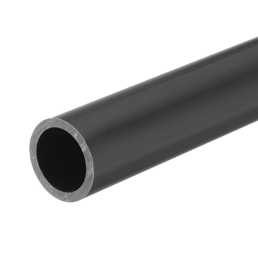 MECCANIXITY 1 Inch PVC Rigid Tube Round Pipe Tubing Hardware Tubing 19.4mm ID 25mm OD 20cm/8" Dark Grey High Impact for Water Pipe