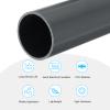 MECCANIXITY 2 Inch PVC Rigid Tube Round Pipe Tubing Hardware Tubing 45.2mm ID 50mm OD 20cm/8" Dark Grey High Impact for Water Pipe view 3