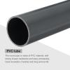 MECCANIXITY 2 Inch PVC Rigid Tube Round Pipe Tubing Hardware Tubing 45.2mm ID 50mm OD 20cm/8" Dark Grey High Impact for Water Pipe view 4