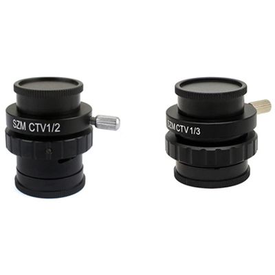 Joebo Microscope Kit 1/2 1/3 1X 0.3X 0.5X Adapter Trinocular Stereo Microscope Microscope Lens Adapters (Color : 1-2 and 1-3)