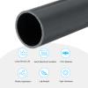 MECCANIXITY 1.6 Inch PVC Rigid Tube Round Pipe Tubing Hardware Tubing 36mm ID 40mm OD 20cm/8" Dark Grey High Impact for Water Pipe view 3