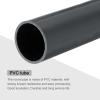 MECCANIXITY 1.6 Inch PVC Rigid Tube Round Pipe Tubing Hardware Tubing 36mm ID 40mm OD 20cm/8" Dark Grey High Impact for Water Pipe view 4
