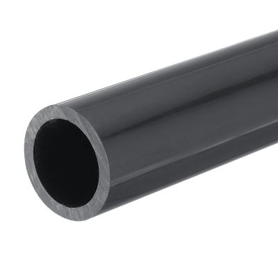 MECCANIXITY 1 1/4 Inch PVC Rigid Tube Round Pipe Tubing Hardware Tubing 24.8mm ID 32mm OD 20cm/8" Dark Grey High Impact for Water Pipe