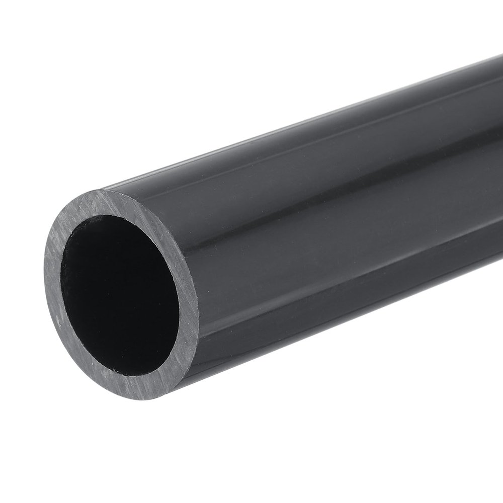 MECCANIXITY 1 1/4 Inch PVC Rigid Tube Round Pipe Tubing Hardware Tubing 24.8mm ID 32mm OD 20cm/8" Dark Grey High Impact for Water Pipe