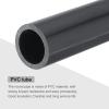 MECCANIXITY 1 1/4 Inch PVC Rigid Tube Round Pipe Tubing Hardware Tubing 24.8mm ID 32mm OD 20cm/8" Dark Grey High Impact for Water Pipe view 4