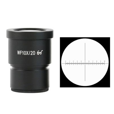 Microscope Kit 1PCS Ruling Curve WF10X/20 WF10X/22 WF15X/15 WF20X/10 Eyepiece Lens for Stereo Microscope Microscope Lens Adapters (Color : 1pcs WF10X-20)