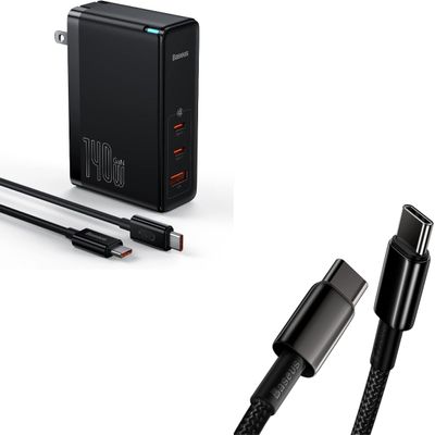 Baseus 140W Wall Charger & USB C Cable