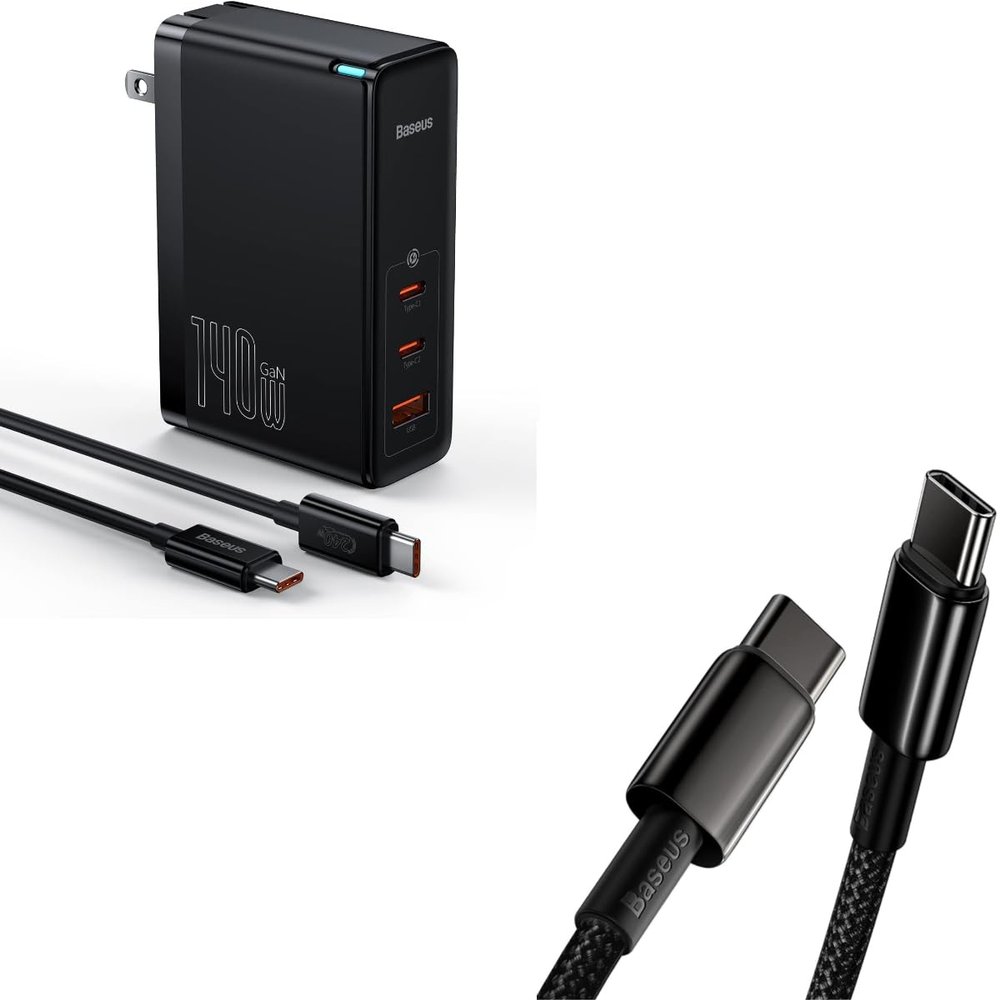 Baseus 140W Wall Charger & USB C Cable