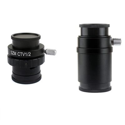 Joebo Microscope Kit 1/2 1/3 1X 0.3X 0.5X Adapter Trinocular Stereo Microscope Microscope Lens Adapters (Color : 1X and 1-2)