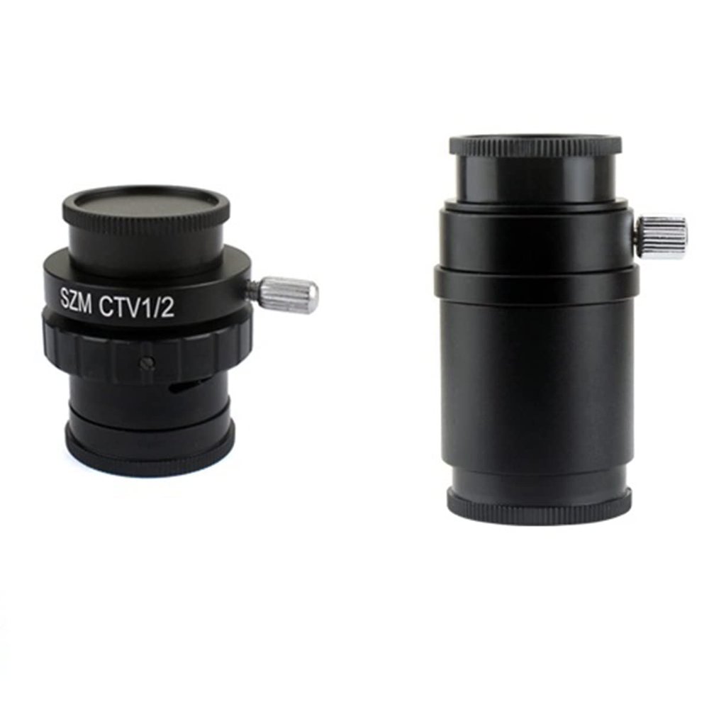 Joebo Microscope Kit 1/2 1/3 1X 0.3X 0.5X Adapter Trinocular Stereo Microscope Microscope Lens Adapters (Color : 1X and 1-2)