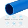 MECCANIXITY 1.6 Inch PVC Rigid Tube Round Pipe Tubing Hardware Tubing 36mm ID 40mm OD 20cm/8" Blue High Impact for Water Pipe view 3