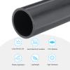 MECCANIXITY 1.6 Inch PVC Rigid Tube Round Pipe Tubing Hardware Tubing 34mm ID 40mm OD 20cm/8" Dark Grey High Impact for Water Pipe view 3