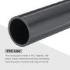 MECCANIXITY 1.6 Inch PVC Rigid Tube Round Pipe Tubing Hardware Tubing 34mm ID 40mm OD 20cm/8" Dark Grey High Impact for Water Pipe view 4