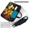 13 inch Laptop Tote Bag Men Women Orange Lemonade with Mint Shoulder Laptop Sleeve Briefcase Messenger Computer Bag view 3