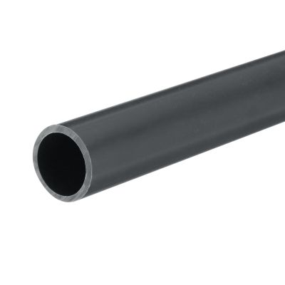 MECCANIXITY 3/4 Inch PVC Rigid Tube Round Pipe Tubing Hardware Tubing 16mm ID 20mm OD 20cm/8" Dark Grey High Impact for Water Pipe