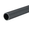 MECCANIXITY 3/4 Inch PVC Rigid Tube Round Pipe Tubing Hardware Tubing 16mm ID 20mm OD 20cm/8" Dark Grey High Impact for Water Pipe