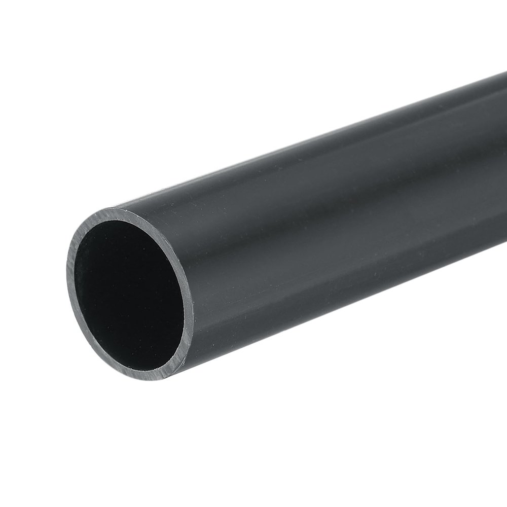 MECCANIXITY 1 1/4 Inch PVC Rigid Tube Round Pipe Tubing Hardware Tubing 28.2mm ID 32mm OD 330mm/13" Dark Grey High Impact for Water Pipe