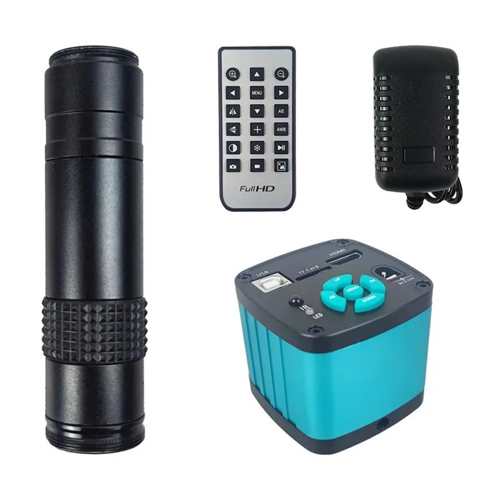 Microscope Kit 48MP 4K 1080P USB Digital Camera Trinocular Microscope 130x C Mount Ring Light Microscope Lens Adapters (Color : 48MP 4K with Lens)