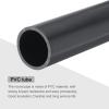 MECCANIXITY 1 1/4 Inch PVC Rigid Tube Round Pipe Tubing Hardware Tubing 27.2mm ID 32mm OD 20cm/8" Dark Grey High Impact for Water Pipe view 4