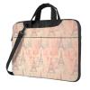 14 inch Laptop Tote Bag Men Women Soft Colors Eiffel Tower Pattern France Shoulder Laptop Sleeve Briefcase Messenger Computer Bag view 1