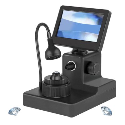 Digital Microscope, Diamond Girdle Viewer, 50-1000X Magnification, with 4.3Inch LCD Screen and LED Fill Light, Accurate Identification, for Jewelry