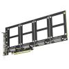 GLOTRENDS PU41 Quad U.2 to PCIe 4.0 X16 Adapter Without PCIe Bifurcation, Setup Soft U.2 SSD RAID via OS Tool, (PCIe Bifurcation Motherboard is Required) view 1