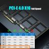 GLOTRENDS PU41 Quad U.2 to PCIe 4.0 X16 Adapter Without PCIe Bifurcation, Setup Soft U.2 SSD RAID via OS Tool, (PCIe Bifurcation Motherboard is Required) view 3