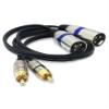 Awsyhom Dual RCA to Dual XLR Cable (5ft) - 2RCA Male to 2XLR Male Balanced Audio Cable with Gold-Plated Connectors for Professional Audio Systems view 1