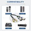Awsyhom Dual RCA to Dual XLR Cable (5ft) - 2RCA Male to 2XLR Male Balanced Audio Cable with Gold-Plated Connectors for Professional Audio Systems view 2