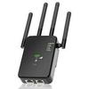 DirectNine Basics Wireless WiFi Repeater WiFi Signal Booster Dual-Band 2.4G 5G WiFi Extender, Small, Black view 2