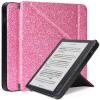Caweet Case for Kobo Libra Colour 7 Inch 2024 Release, Premium PU Leather Origami Stand Protective Sleeve Cover with Auto Wake/Sleep Feature, Glitter Pink view 1