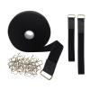XORVIDN 16ft Long And 2 Inch Wide With 15 Metal BucklesAdjustable Fastening Cable Straps, Cut-to-Length Cinch Strap, Reusable Nylon Securing Cord Ties for Organizer or Storage, Black (2in x 16ft) view 1
