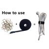 XORVIDN 16ft Long And 2 Inch Wide With 15 Metal BucklesAdjustable Fastening Cable Straps, Cut-to-Length Cinch Strap, Reusable Nylon Securing Cord Ties for Organizer or Storage, Black (2in x 16ft) view 4