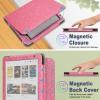 Caweet Case for Kobo Clara Colour/BW 6 Inch 2024 Release, Premium PU Leather Foldable Stand Protective Sleeve Cover with Card Slot and Hand Strap, Glitter Pink view 4