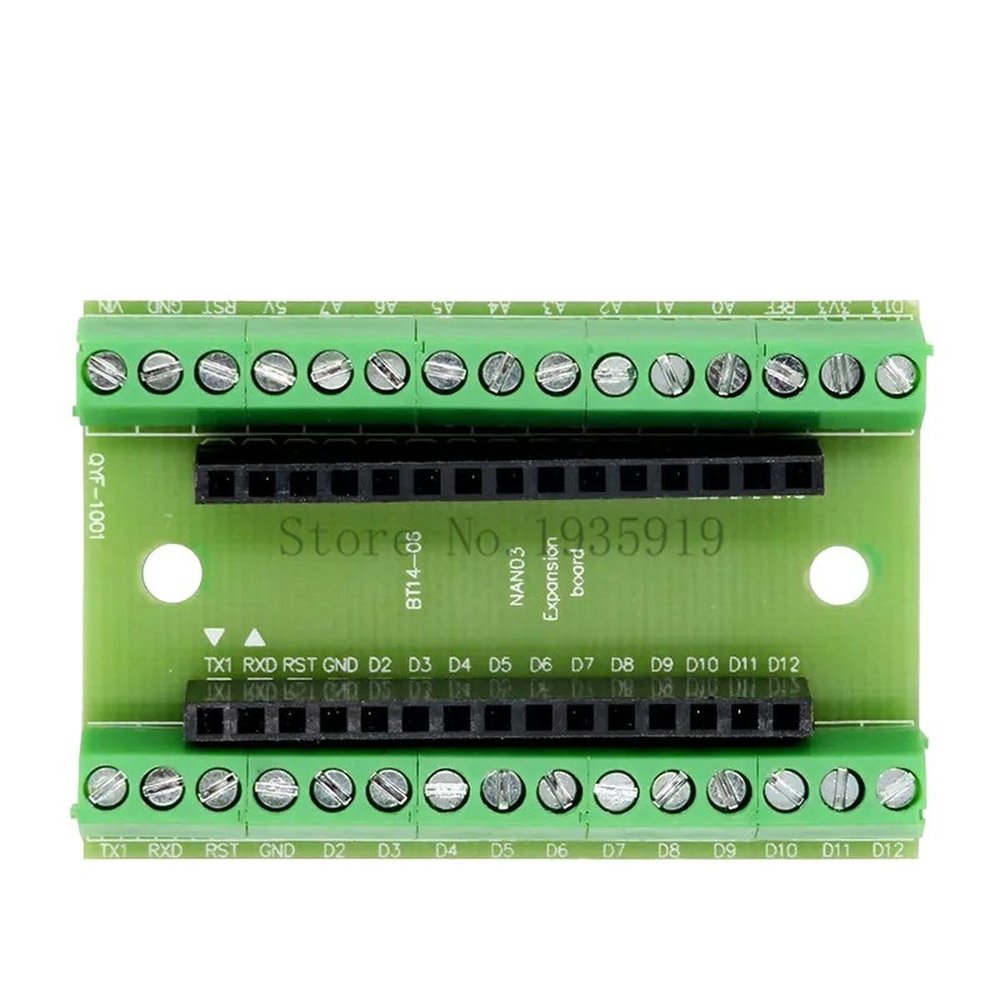 ANHHOME Nano V3.0 3.0 Controller Terminal Adapter Expansion Board Nano Io Shield Simple Extension Plate for Avr Atmega328P Green