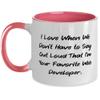 I Love When We Don't Have to Say. Web developer Two Tone 11oz Mug, Brilliant Web developer Gifts, Cup For Coworkers from Friends view 1