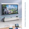 FUREMA 60 Inch Manual Pull Down Projector Screen, 72 Inch 4:3 16:9 Wrinkle-Free Movie Screen, Indoor Wall Mount Projection Screen 4K HD, for Home Cinema, Easy to Install (Size : 60inch-16:9) view 2