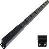 36 Hardwired Power Strip (NO Power Cord), 9 Vertical Outlets (NOT Tamper Resistant), with Ears (with mounting tabs on Both Ends), 15A (NOT a 20 Amp Unit), Black view 1
