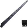 48 Hardwired Power Strip (NO Power Cord), 12 Vertical Outlets (NOT Tamper Resistant), with Ears (with mounting tabs on Both Ends), 15A (NOT a 20 Amp Unit), USB, Black view 1