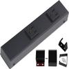 8 Hardwired Power Strip (NO Power Cord), 2 Vertical Outlets (NOT Tamper Resistant), NO Ears (Without mounting tabs on Both Ends), 15A (NOT a 20 Amp Unit), Black view 1