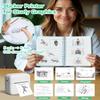 Aptika Mini Printer - Portable Sticker Maker with 14 Rolls Sticky Thermal Papers, Inkless Label Maker Machine for Study Anatomy Graphics Photos Address, Green view 3