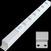 24 Hardwired Power Strip (NO Power Cord), 6 Horizontal Outlets (NOT Tamper Resistant), with Ears (with mounting tabs on Both Ends), 15A (NOT a 20 Amp Unit), White view 1