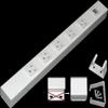 16 Hardwired Power Strip (NO Power Cord), 5 Vertical Outlets (NOT Tamper Resistant), NO Ears (Without mounting tabs on Both Ends), 20 Amp, USB, White view 1